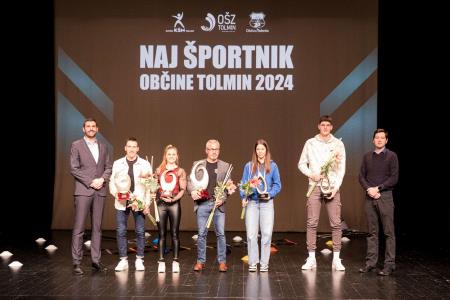 Naj športniki 2024 z županom in direktorjem ZKŠM (Matevž Rovšček)